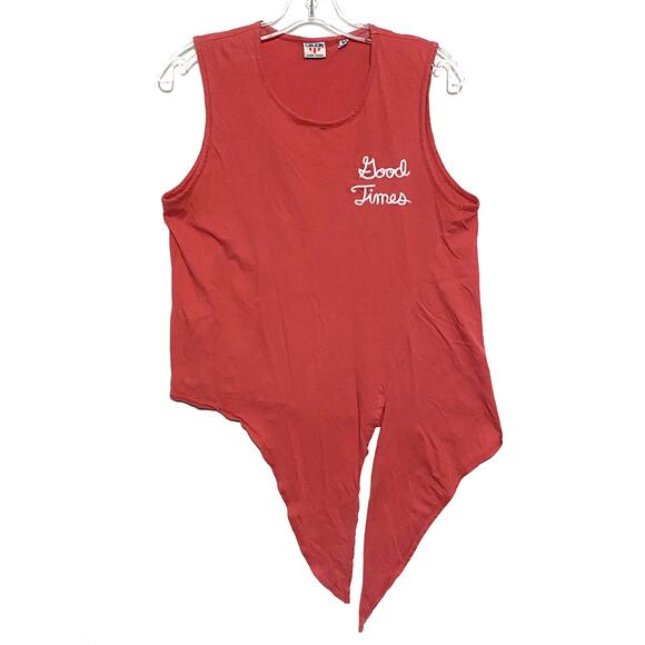 Disney Junk Food Good Times Tank Top Women M Knot Tie Front Festival Summer Y2K - Picture 2 of 7